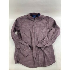 Michael Brandon Shirt Men's Size M Dark Purple Modern Fit Long Sleeve Pocket
